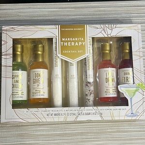 The Modern Gourmet Margarita Therapy Cocktail Set Mixers with Rimming Sugar/Salt
